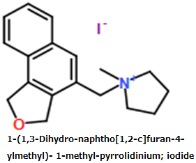 CAS#1-(1,3-Dihydro-naphtho[1,2-c]furan-4-ylmethyl)- 1-methyl-pyrrolidinium; iodide